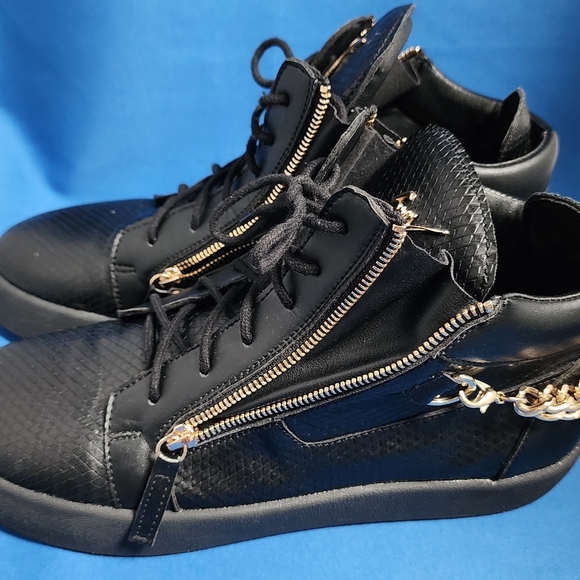 Giuseppe Zanotti Black Leather Sneakers. main image 14